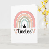 12誕生日ボホレインボーパーティーキッズ12歳 カード (黄色い花)