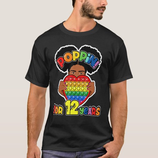 12誕生日ポップ・アートのIt Fidget African American Kids Tシャツ (正面)