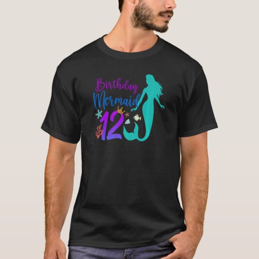 12誕生日マーメイド海12歳マジカルBd Tシャツ (正面)