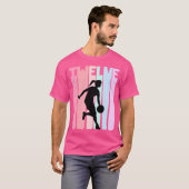 12誕生日レトロバスケットボール選手十二歳 Tシャツ (正面フル)