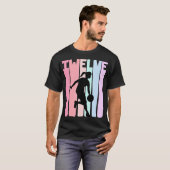 12誕生日レトロバスケットボール選手十二歳 Tシャツ (正面フル)