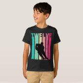 12誕生日レトロホッケーラバー12歳Bir Tシャツ (正面フル)