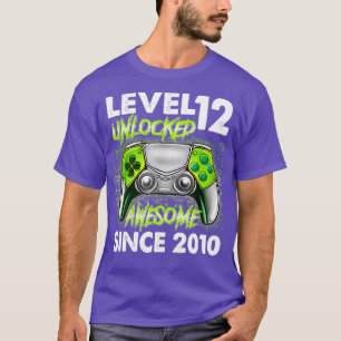 12誕生日レベル12ロック解除素晴らし2010ビデオ Tシャツ