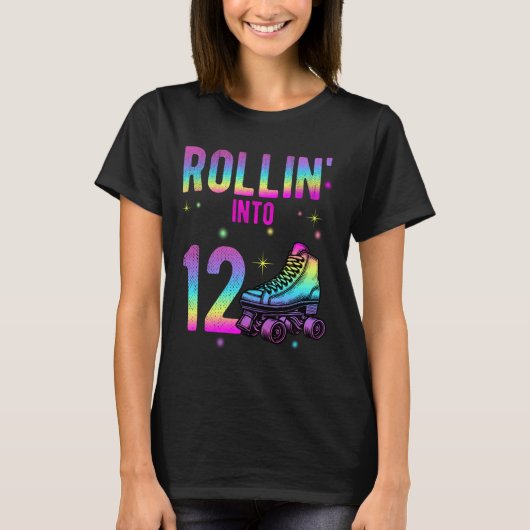 12誕生日ローラースケートライフスタイル Tシャツ (正面)