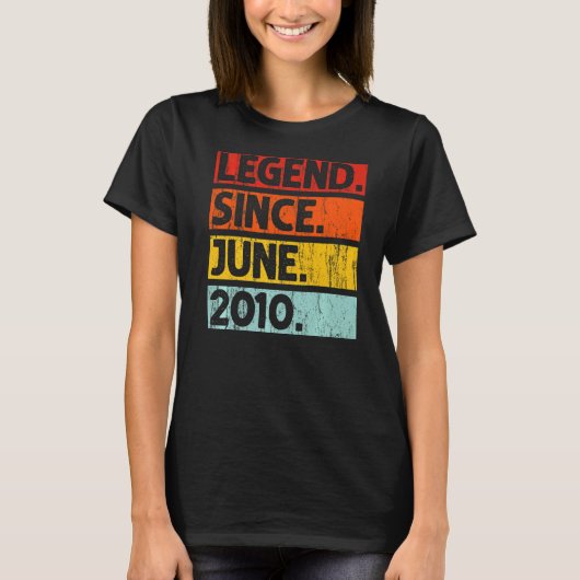 12誕生日伝説2010年6月12歳 Tシャツ (正面)