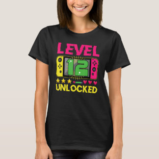 12誕生日少年レベル12ロック解除ビデオゲーマーBi Tシャツ