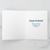 12誕生日番号12青い写真コラージカード カード (内部)