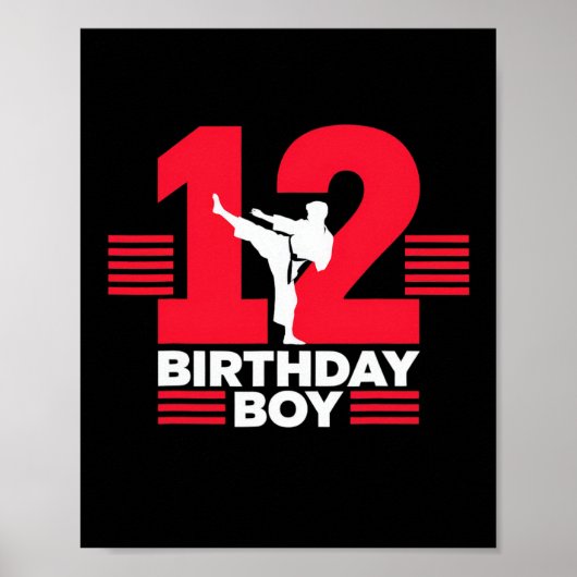12誕生日空手少年12歳テコンドロ ポスター (正面)