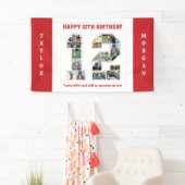 12誕生日記念日Number 12フォトコラージュ 横断幕 (インサイチュ)