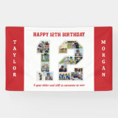 12誕生日記念日Number 12フォトコラージュ 横断幕 (横)
