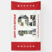 12誕生日記念日Number 12フォトコラージュ 横断幕 (縦)