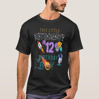 12誕生日誕生日ボーイ宇宙飛行士12歳 Tシャツ