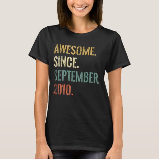 12誕生日12素晴らし歳9月から Tシャツ (正面)