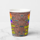 12誕生日:おもしろいグラフィティインスパイアレインボー12 紙コップ (左)