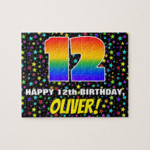 12誕生日:おもしろい、カラフル星野パターン