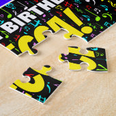 12誕生日:おもしろい、カラフル音楽シンボル、「12」 ジグソーパズル (側面)