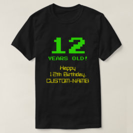 12誕生日:おもしろい、8ビットルック、Nerdy/オタク系の「12」 Tシャツ