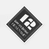 12誕生日:インスパイアアールデコ検索"12" +名前 スタンダードランチョンナプキン (角)