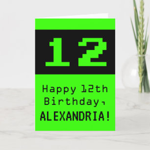 12誕生日:ネディ/オタク系のスタイル「12」と名前 カード