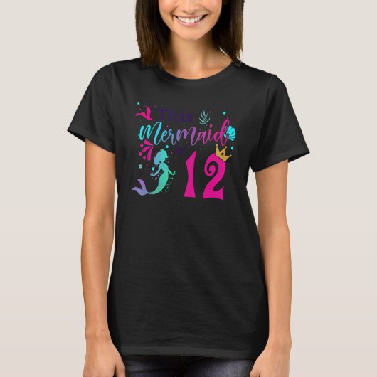 12誕生日Mermaidは12歳の女の子のためのA Tシャツ (正面)