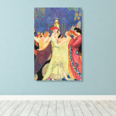 12踊りプリンセスヴィンテージ童話 キャンバスプリント (インサイチュ (ウッドフロア))