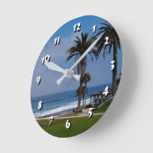 12選択する数の選択 – ビーチと木時計 ラウンド壁時計 (傾斜)