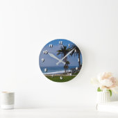 12選択する数の選択 – ビーチと木時計 ラウンド壁時計 (ホーム)