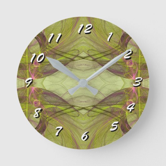 12選択する数 – フラクタル時計 ラウンド壁時計 (正面)