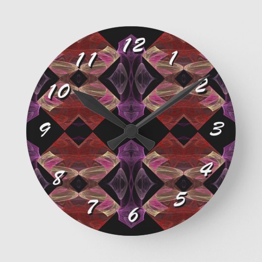12選択する数 – フラクタル時計 ラウンド壁時計 (正面)