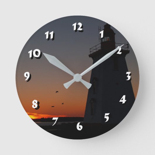 12選択する数 – Light house-Clock ラウンド壁時計 (正面)