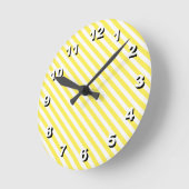 12選択する番号の選択 – 黄色ストライプの時計 ラウンド壁時計 (傾斜)