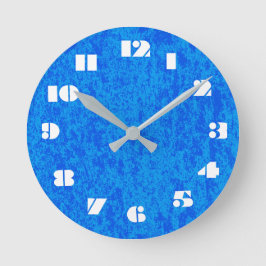 12選択する番号の選択Blue Marble Clock ラウンド壁時計