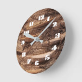 12選択肢：樹皮時計 ラウンド壁時計 (傾斜)