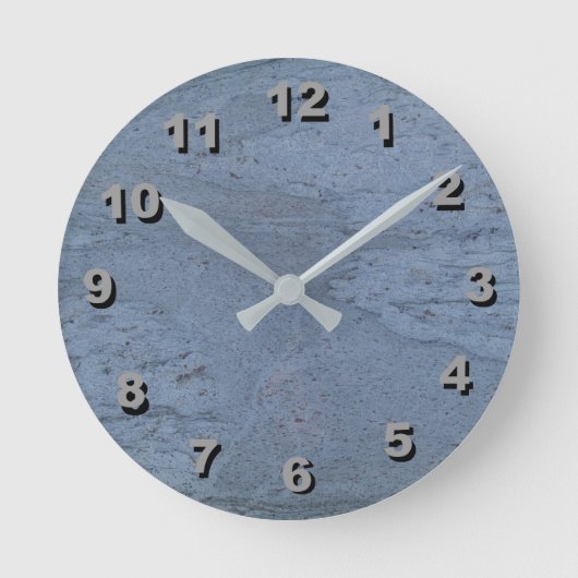 12選択肢：青大理石時計 ラウンド壁時計 (正面)