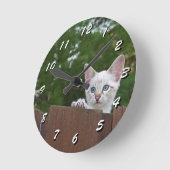 12選択肢：Cat Clock ラウンド壁時計 (傾斜)
