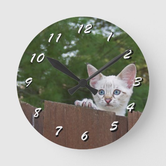 12選択肢：Cat Clock ラウンド壁時計 (正面)