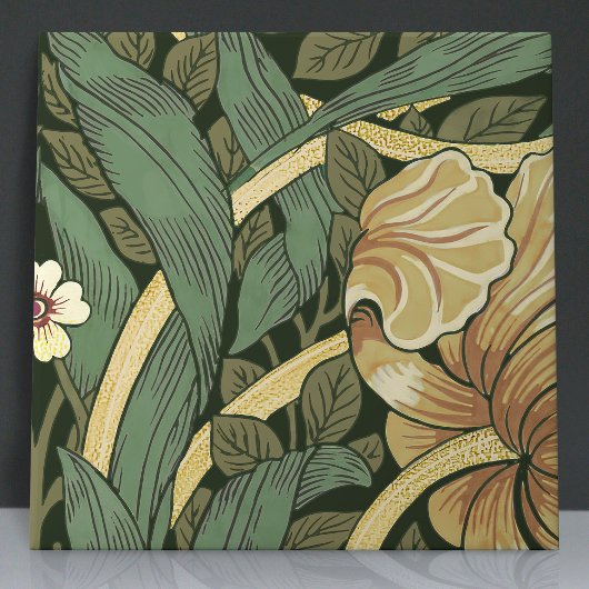 12金ゴールドとセージフェイクグリーンのシームレス3 タイル