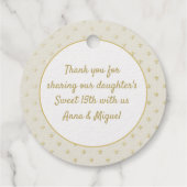 12金箔カトリック十字架ありがとうキンセアニェラ フェイバータグ (裏面)