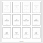 12防水バスルームパーソナライズされたラベルのセット シール (シート)