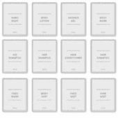 12防水バスルームパーソナライズされたラベルのセット シール (正面)