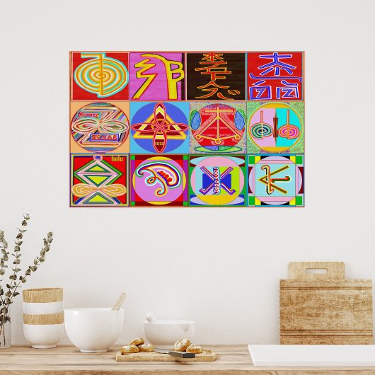 12霊気のKARUNAシンボル ポスター (キッチン)