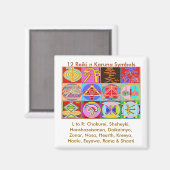 12霊気ンカルナ霊気ヒーリングデザイン マグネット (正面/裏面)