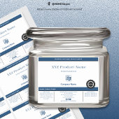 12青ミニマル白の黒の製品ラベル シール