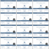 12青ミニマル白の黒の製品ラベル シール (正面)