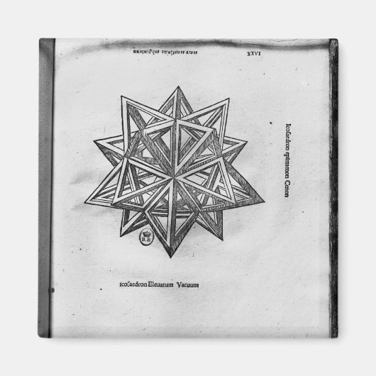 12面体、「De Divina Proportione」から マグネット (正面)