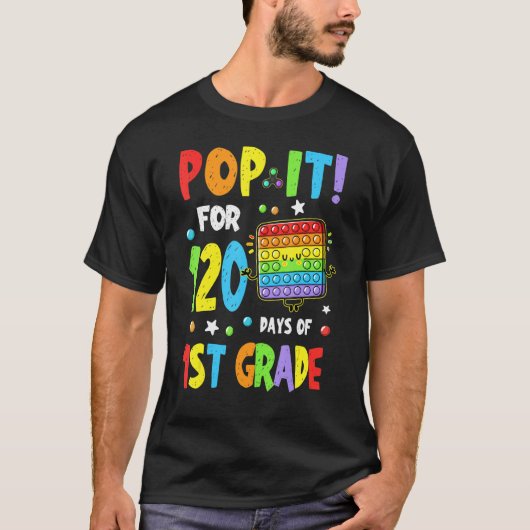 120ポップ・アートの日1年生の学生茶おもしろい用 Tシャツ (正面)