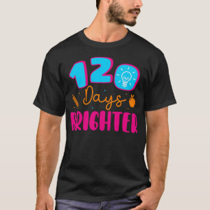 120日明るい幸せな120th学校給食 tシャツ