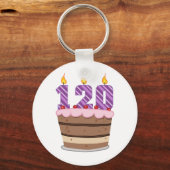 120歳のお誕生日ケーキ キーホルダー (正面)