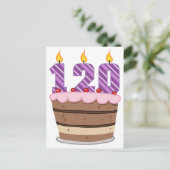 120歳のお誕生日ケーキ ポストカード (スタンド正面)