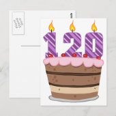 120歳のお誕生日ケーキ ポストカード (正面/裏面)